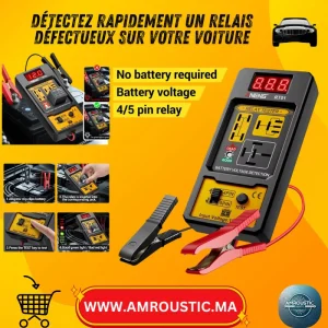 ANENG RT01 – Testeur de relais automobile 4/5 broches avec détection de tension batterie 11-25V